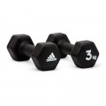 Adidas阿迪达斯ADWT-10003六边包胶哑铃—对装